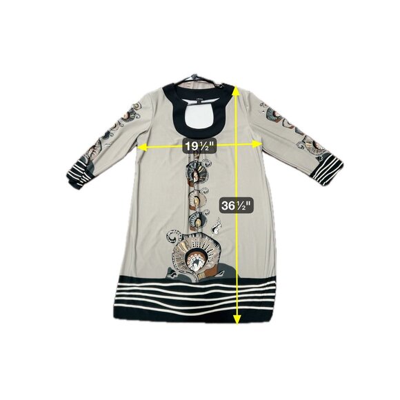 Boho Flowy Floral Print Tunic Dress Sleeves Scoop Neckline By Forever Size XL - Picture 8 of 9